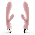 Wibrator ze stymulatorem - Svakom Alice Rabbit Vibrator Różowy