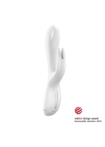 Wibrator ze stymulatorem oryginalnie ukształtowany - Ovo K3 Rabbit Vibrator  Biały