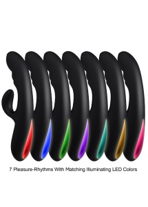 Wibrator ze stymulatorem łechtaczki - Kama Sutra Rhythm Lavani Powerful Vibrations  Czarny