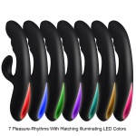 Wibrator ze stymulatorem łechtaczki - Kama Sutra Rhythm Lavani Powerful Vibrations  Czarny