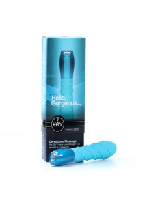 Wibrująca pałeczka z wypustkami Key by Jopen - Ceres Lace Massager  niebieski