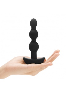 Wibrująca sonda kulkowa analna - B-Vibe Triplet Anal Beads  Czarny