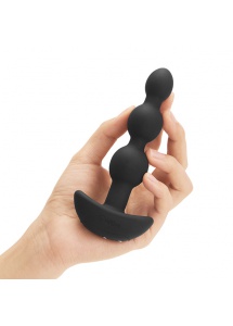 Wibrująca sonda kulkowa analna - B-Vibe Triplet Anal Beads  Czarny