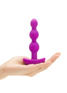 Wibrująca sonda kulkowa analna - B-Vibe Triplet Anal Beads  Fioletowy