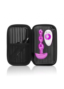 Wibrująca sonda kulkowa analna - B-Vibe Triplet Anal Beads  Fioletowy