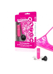 Wibrujące majteczki ze stymulatorem - The Screaming O Charged Remote Control Panty Vibe  Różowy