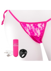 Wibrujące majteczki ze stymulatorem - The Screaming O Charged Remote Control Panty Vibe  Różowy
