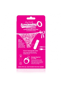 Wibrujące majteczki ze stymulatorem - The Screaming O Charged Remote Control Panty Vibe  Różowy