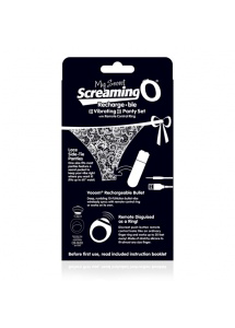 Wibrujące majteczki ze stymulatorem - The Screaming O Charged Remote Control Panty Vibe  Czarny