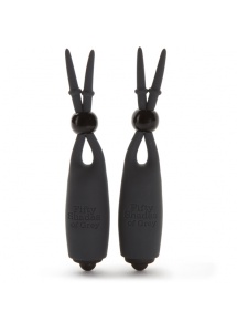 Wibrujące zaciski na sutki - Fifty Shades of Grey Vibrating Nipple Clamps 