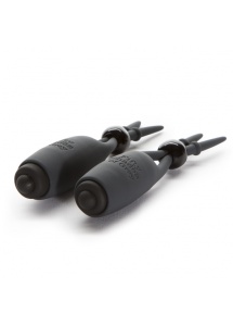 Wibrujące zaciski na sutki - Fifty Shades of Grey Vibrating Nipple Clamps 