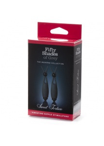 Wibrujące zaciski na sutki - Fifty Shades of Grey Vibrating Nipple Clamps 