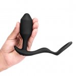 Wibrujący korek analny z pierścieniem na penisa - B-Vibe Vibrating Snug & Tug M  