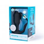 Wibrujący korek analny z pierścieniem na penisa - B-Vibe Vibrating Snug & Tug M  