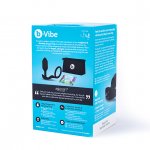 Wibrujący korek analny z pierścieniem na penisa - B-Vibe Vibrating Snug & Tug M  