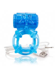 Wibrujący pierścień na penisa - The Screaming O Charged Big O  Niebieski