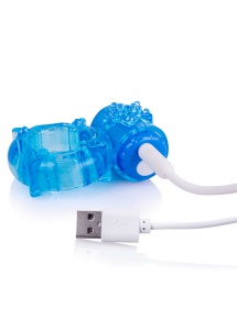 Wibrujący pierścień na penisa - The Screaming O Charged Big O  Niebieski