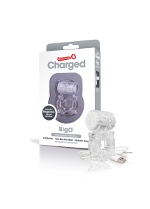 Wibrujący pierścień na penisa - The Screaming O Charged Big O  Przezroczysty