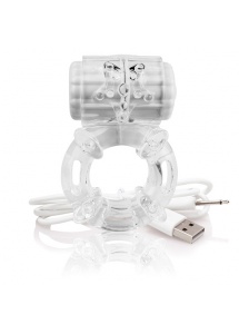 Wibrujący pierścień na penisa - The Screaming O Charged Big O  Przezroczysty