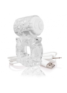 Wibrujący pierścień na penisa - The Screaming O Charged Big O  Przezroczysty