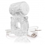 Wibrujący pierścień na penisa - The Screaming O Charged Big O  Przezroczysty