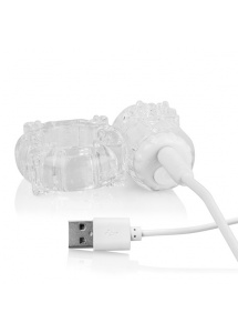 Wibrujący pierścień na penisa - The Screaming O Charged Big O  Przezroczysty