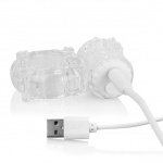 Wibrujący pierścień na penisa - The Screaming O Charged Big O  Przezroczysty