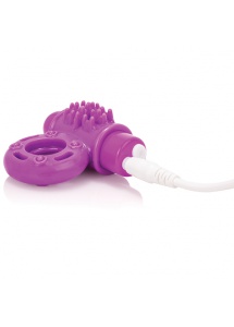 Wibrujący pierścień na penisa - The Screaming O Charged OWow Vibe Ring  Fioletowy