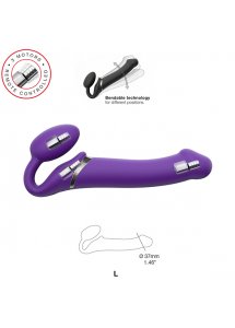 Wyginany wibrator strap-on bez uprzęży - Strap-On-Me Vibrating Bendable Strap-On L 