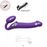 Wyginany wibrator strap-on bez uprzęży - Strap-On-Me Vibrating Bendable Strap-On L 