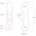 Wyprofilowany wibrator - The Silver Swan  