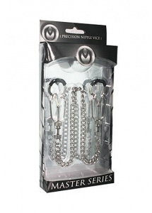 XR Brands Master Series - Zaciski na sutki ŁAŃCUCH 