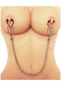 XR Brands Master Series - Zaciski na sutki ŁAŃCUCH 