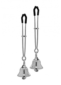 XR Brands Master Series - Zaciski na sutki KLIPSY z dzwoneczkiem