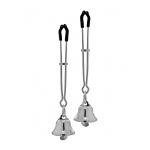 XR Brands Master Series - Zaciski na sutki KLIPSY z dzwoneczkiem