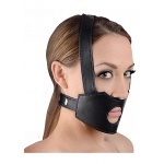 XR BRANDS Master Series - KNEBEL z dziurą na usta + DILDO