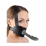 XR BRANDS Master Series - KNEBEL z dziurą na usta + DILDO