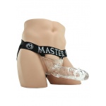 XR BRANDS Master Series - Przezroczyste DILDO przedłużające NA GUMIE