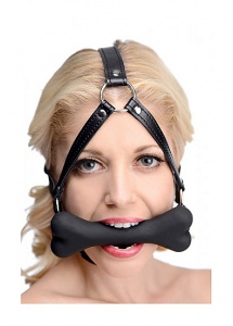 XR Brands Master Series - KNEBEL do ust psia kość PASKI na głowę