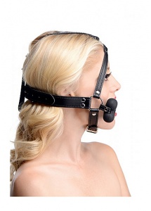 XR Brands Master Series - KNEBEL do ust psia kość PASKI na głowę