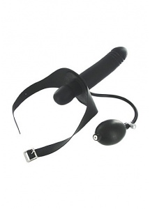 XR Brands Master Series - KNEBEL z DILDO pompowany