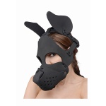 XR Brands Master Series - MASKA pies bondage BDSM Neoprenowa z językiem