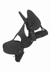 XR Brands Master Series - MASKA pies bondage BDSM Neoprenowa z językiem