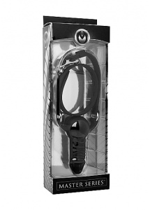 XR Brands Master Series - Opaska z dildo do penetracji GŁOWĄ