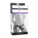 XR BRANDS - Pasek strap on z pompowanym DILDO