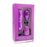 Ouch! - Pompowane dildo analne wtyczka - Inflatable Vibrating Silicone