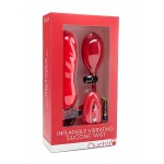 Ouch! - Pompowane dildo analne wtyczka - Inflatable Vibrating Silicone