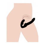 XR Brands Strap-U - DILDO podwójne DO strap on CZARNE