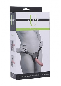 XR Brands Strap-U - Uprząż Strap On z podwójnym DILDO