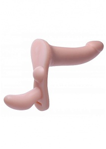 XR Brands Strap-U - Uprząż Strap On z podwójnym DILDO